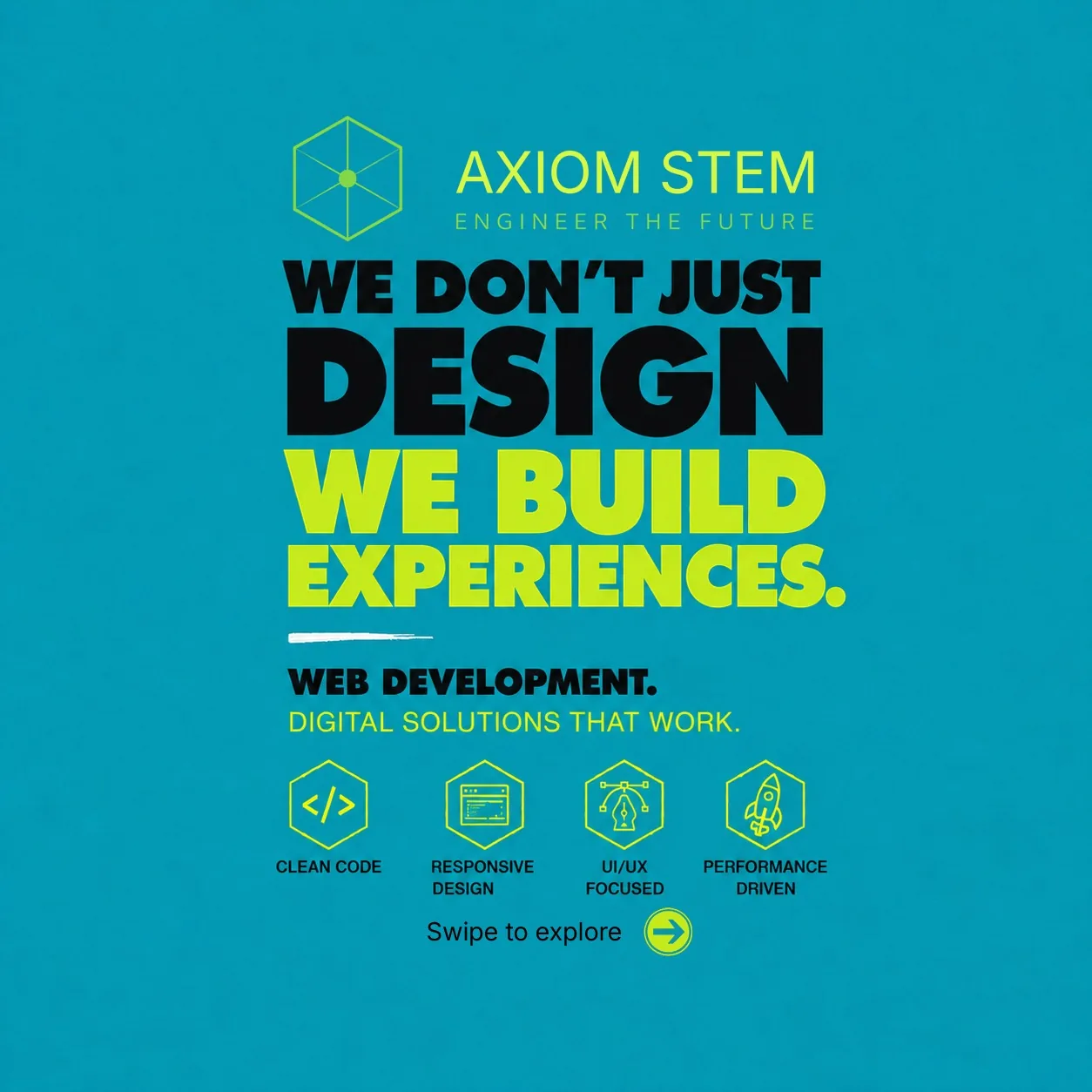 We Don't Just Design, We Build Experiences — web development and UI/UX design