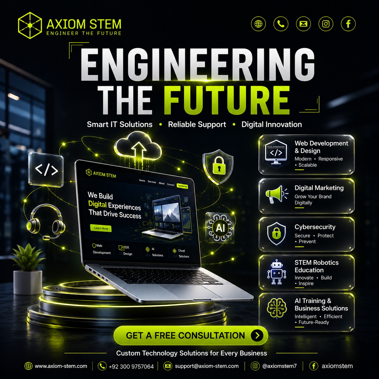 AXIOM-STEM — Engineering the Future: smart IT solutions, reliable support, digital innovation