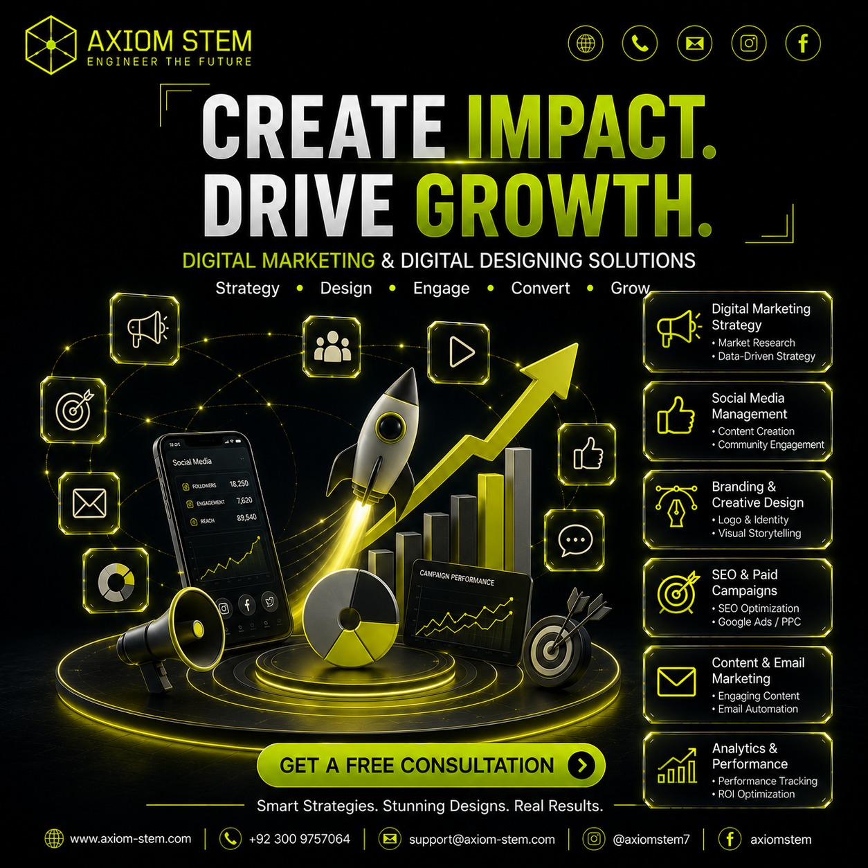 Create Impact. Drive Growth. — social media, SEO, branding and content marketing