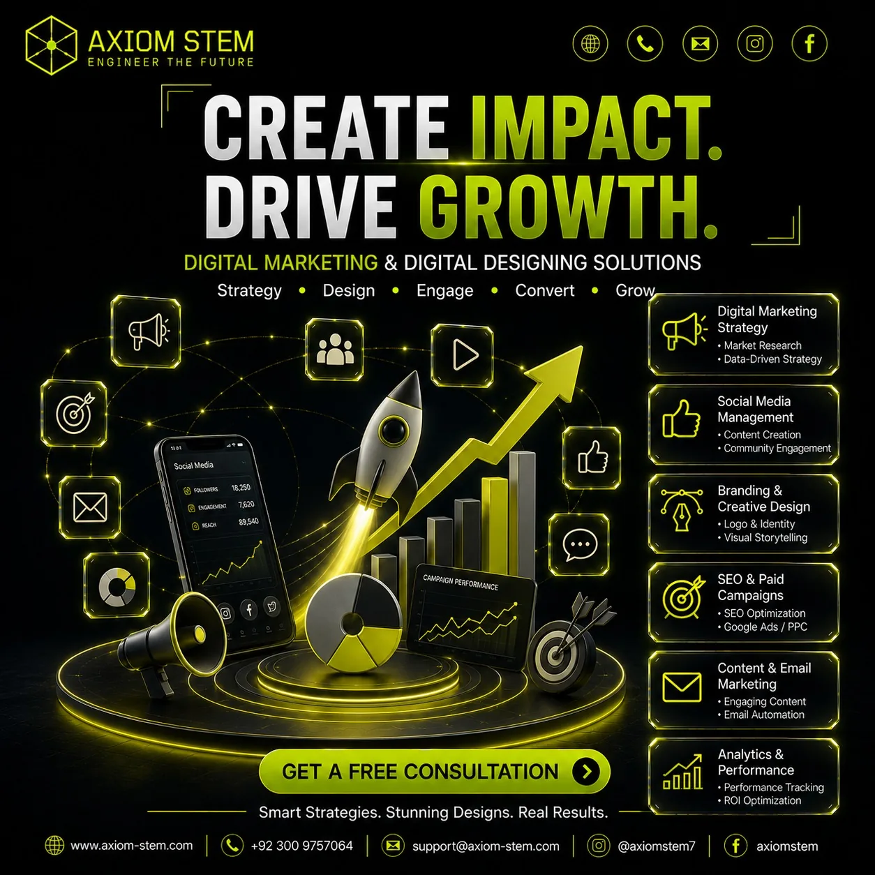 Create Impact. Drive Growth. — social media, SEO, branding and content marketing