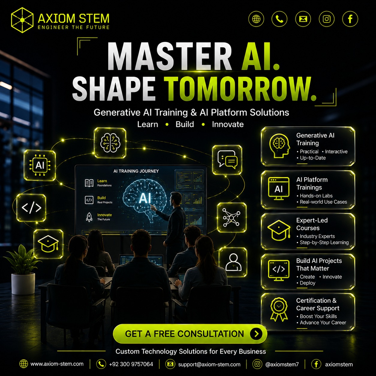 Master AI. Shape Tomorrow. — generative AI training and AI platform solutions