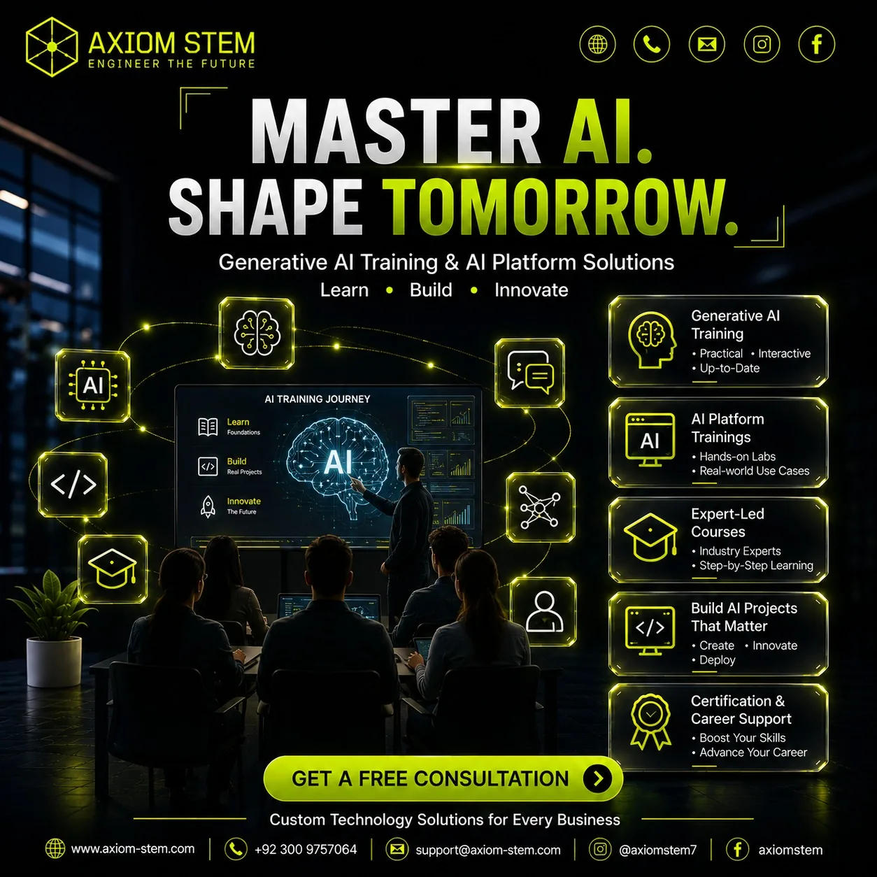 Master AI. Shape Tomorrow. — generative AI training and AI platform solutions