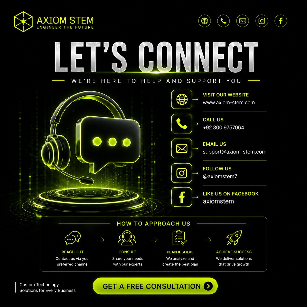 Let's Connect. — we're here to help and support you