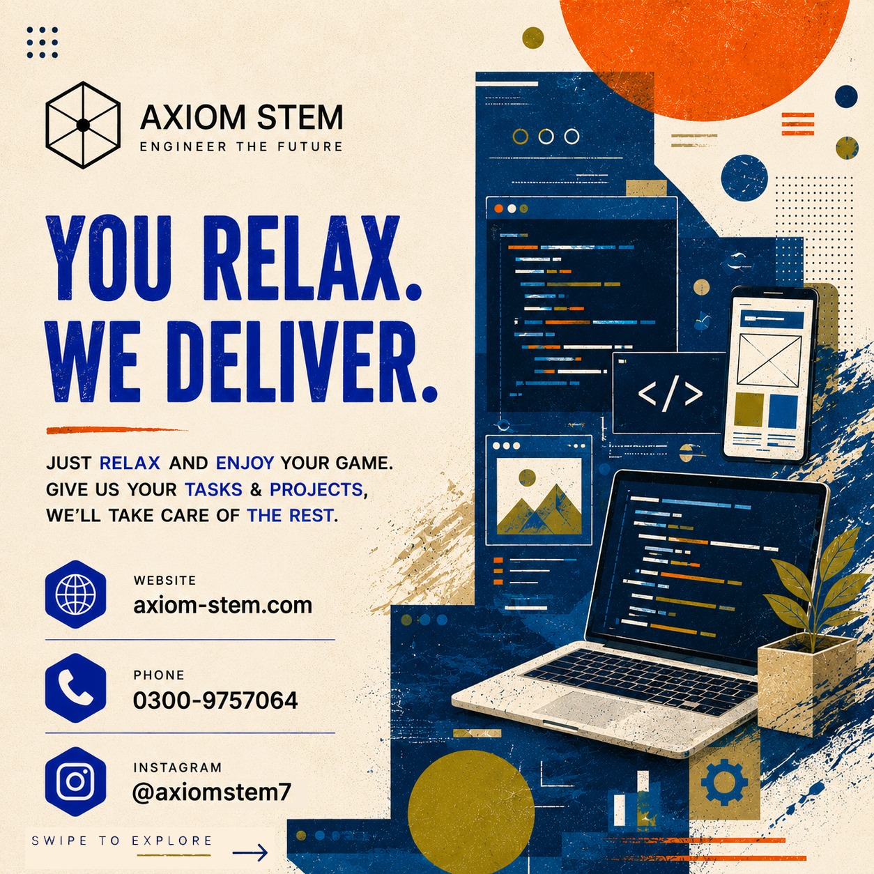 You Relax. We Deliver. — give us your tasks and projects