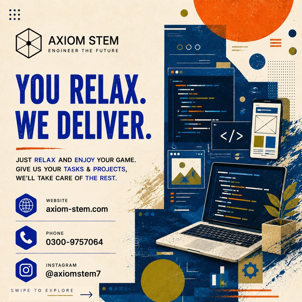 You Relax. We Deliver. — give us your tasks and projects